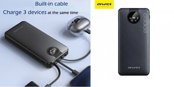 19,90€ για ένα Power Bank 20000mAh με Θύρα USB-A και Θύρα USB-C Awei P134K – Μαύρο, με παραλαβή από την Idea Hellas και δυνατότητα πανελλαδικής αποστολής στο χώρo σας.Κωδ: 230.20105